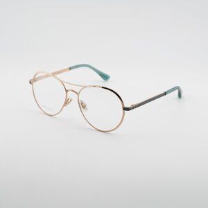 Jimmy Choo JC244 0OGA 00 Eyeglasses Gold/Teal 56mm Round Frame